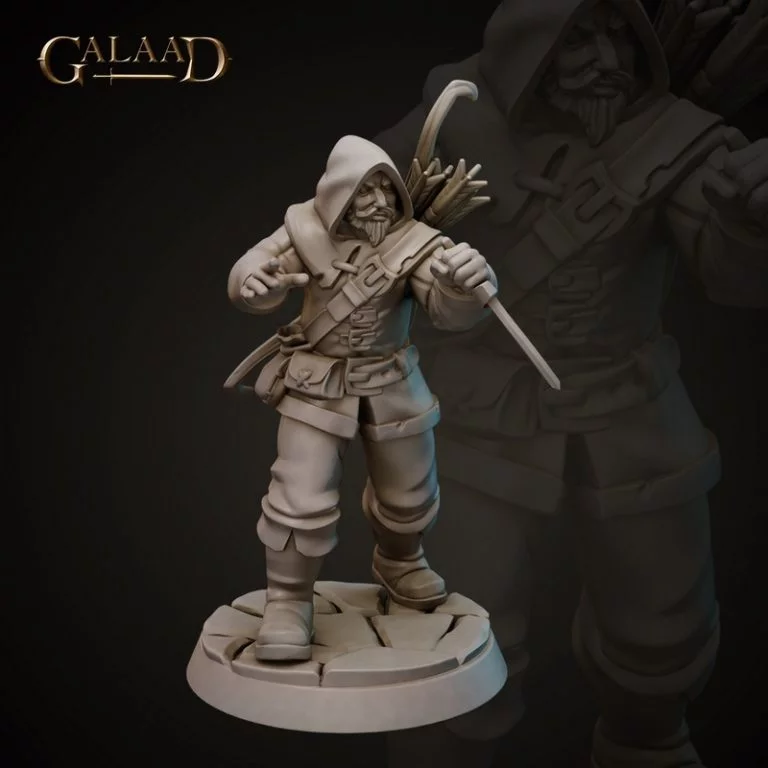 Galaad迷你模型：盗贼小队与囚犯3D打印模型|Galaad Miniatures – Bandits Crew and Prisoners – 3D Print Model
