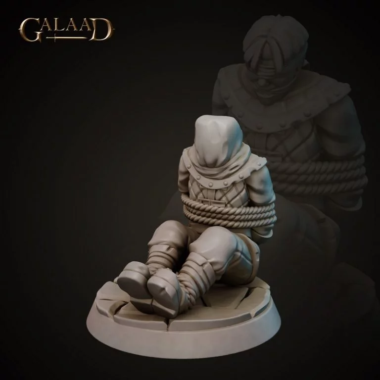 Galaad迷你模型：盗贼小队与囚犯3D打印模型|Galaad Miniatures – Bandits Crew and Prisoners – 3D Print Model