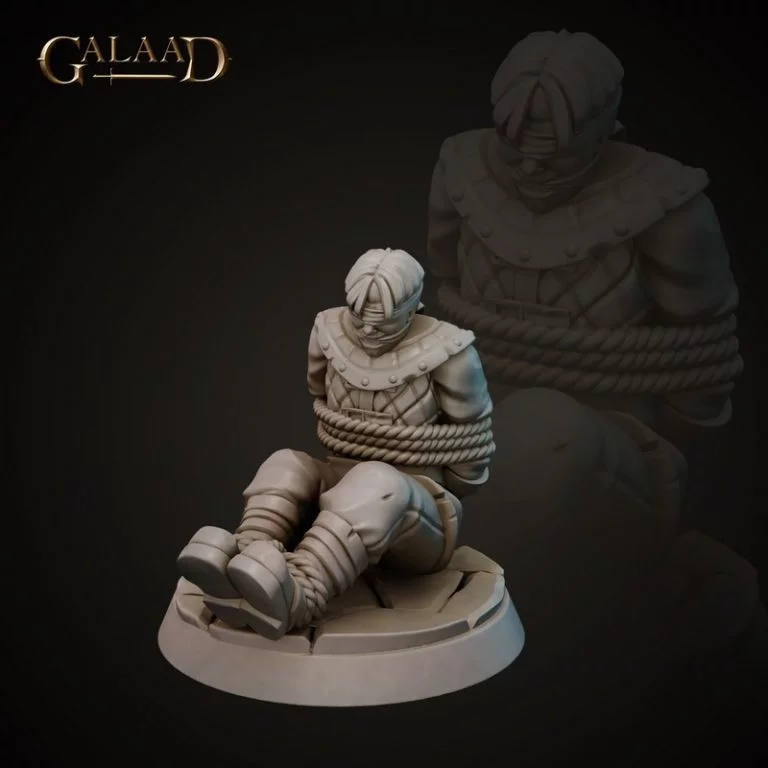 Galaad迷你模型：盗贼小队与囚犯3D打印模型|Galaad Miniatures – Bandits Crew and Prisoners – 3D Print Model