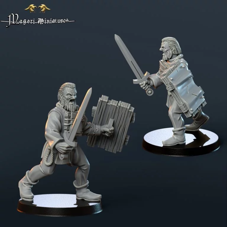 魔格里迷你模型 - 2025年6月 - 狂猎战团第三卷 3D打印模型|Magori Miniatures – June 2025 – Witch Hunter Warband Vol 3 – 3D Print Model