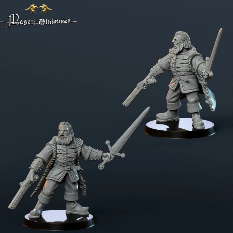 魔格里迷你模型 - 2025年6月 - 狂猎战团第三卷 3D打印模型|Magori Miniatures – June 2025 – Witch Hunter Warband Vol 3 – 3D Print Model