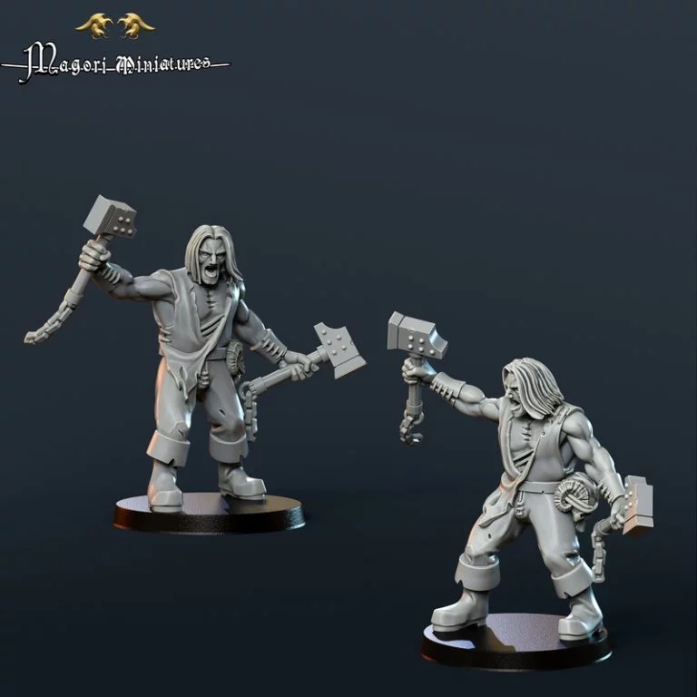 魔格里迷你模型 - 2025年6月 - 狂猎战团第三卷 3D打印模型|Magori Miniatures – June 2025 – Witch Hunter Warband Vol 3 – 3D Print Model