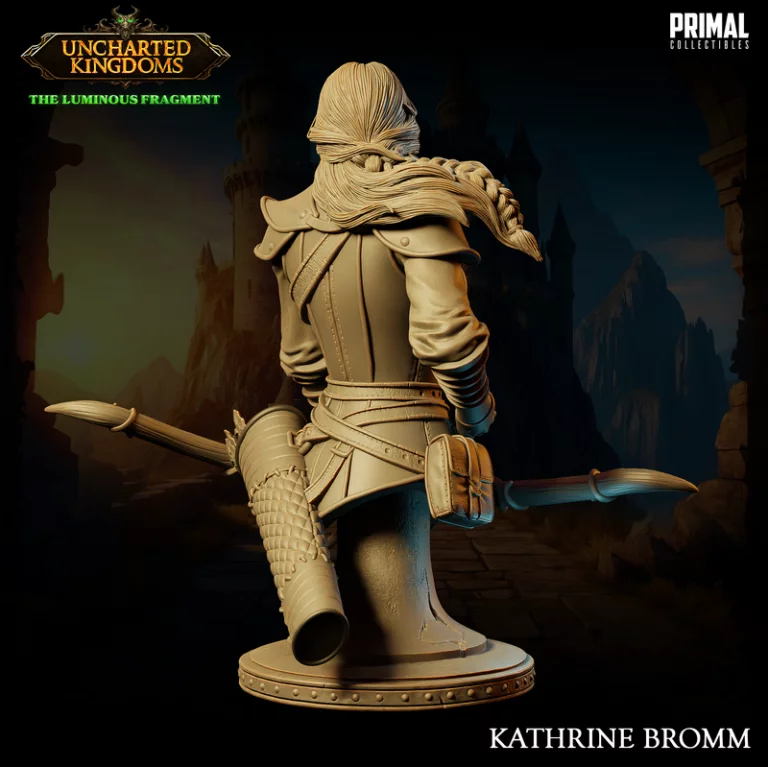 3D打印模型：凯特琳·布罗姆人物雕塑|Fighter – Kathrine Bromm Bust – 3D Print Model
