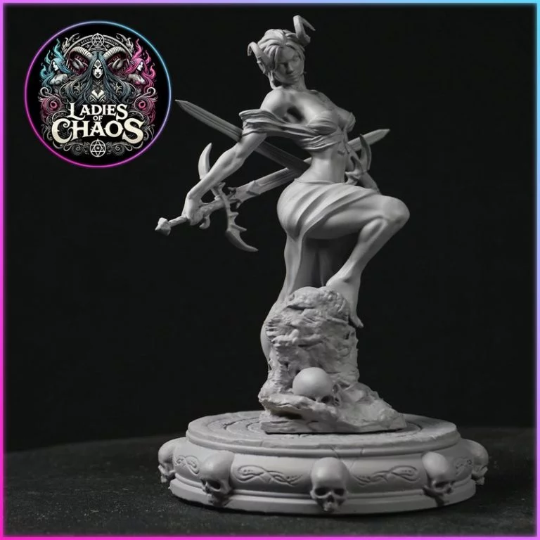 黑鸟微模 - 女性混沌者 - 死亡后裔 3D打印模型|Black Bird Miniatures – Ladies of Chaos – Afterlife Pack – 3D Print Model