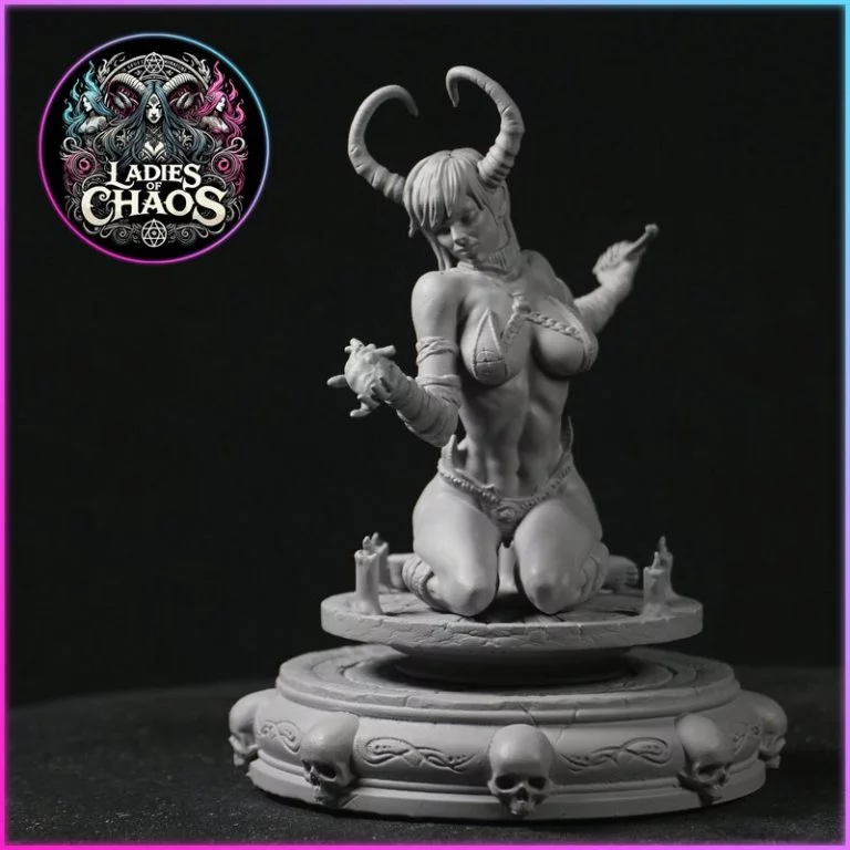 黑鸟微模 - 女性混沌者 - 死亡后裔 3D打印模型|Black Bird Miniatures – Ladies of Chaos – Afterlife Pack – 3D Print Model