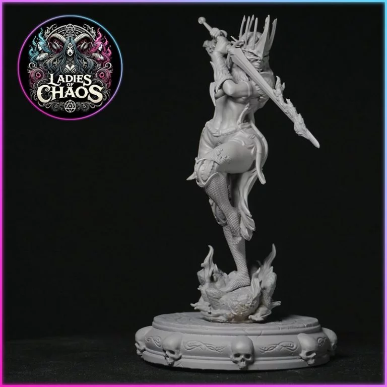 黑鸟微模 - 女性混沌者 - 死亡后裔 3D打印模型|Black Bird Miniatures – Ladies of Chaos – Afterlife Pack – 3D Print Model