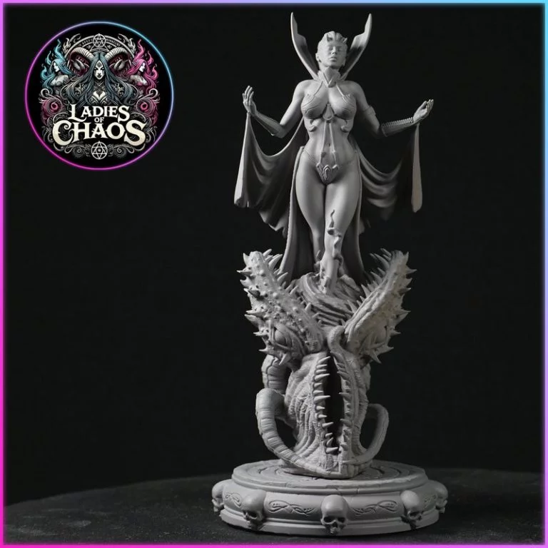 黑鸟微模 - 女性混沌者 - 死亡后裔 3D打印模型|Black Bird Miniatures – Ladies of Chaos – Afterlife Pack – 3D Print Model