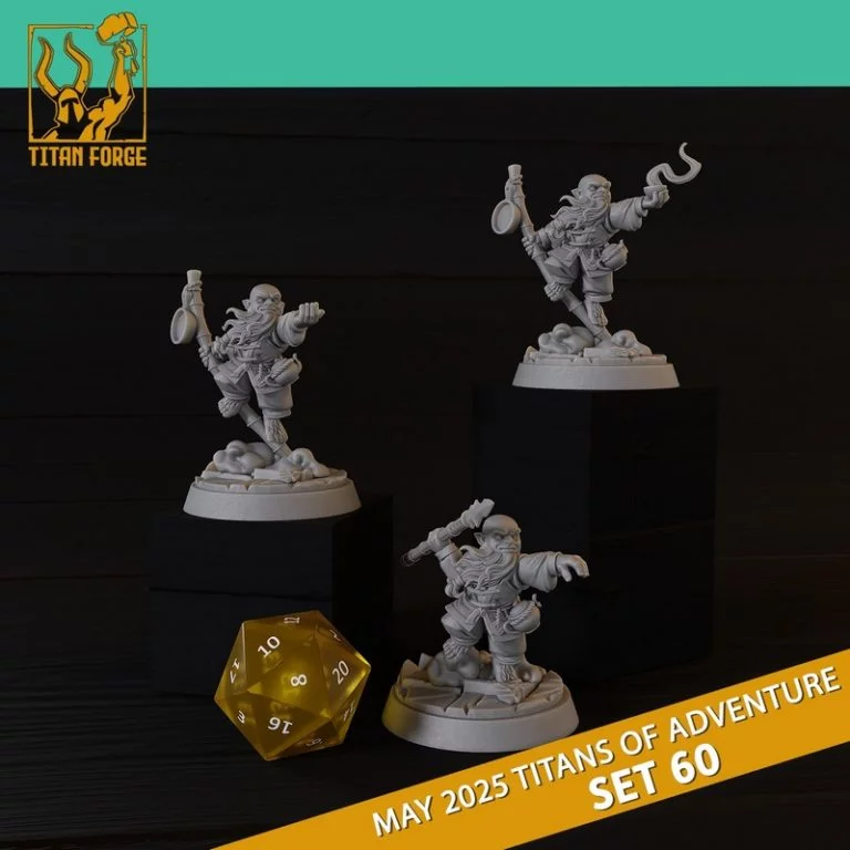 D&D英雄角色套装60款3D打印模型|RPG – DnD Hero Characters – Titans of Adventure Set 60 – 3D Print Model