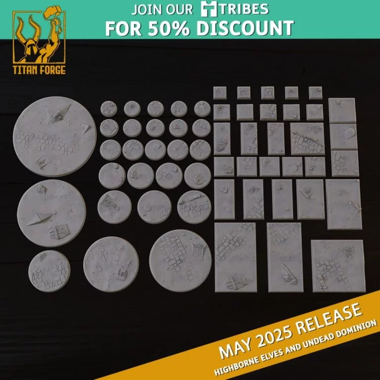 高耸精灵与死灵霸权——3D打印模型|Titan Forge – May 2025 – Highborne Elves and Undead Dominion – 3D Print Model