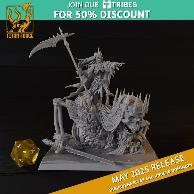 高耸精灵与死灵霸权——3D打印模型|Titan Forge – May 2025 – Highborne Elves and Undead Dominion – 3D Print Model