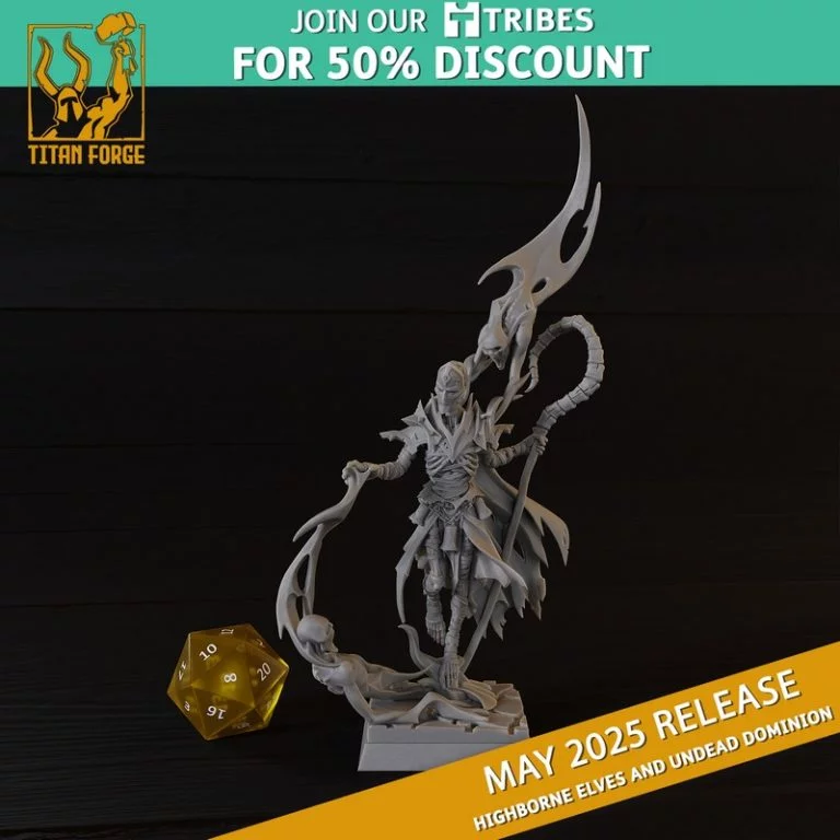 高耸精灵与死灵霸权——3D打印模型|Titan Forge – May 2025 – Highborne Elves and Undead Dominion – 3D Print Model