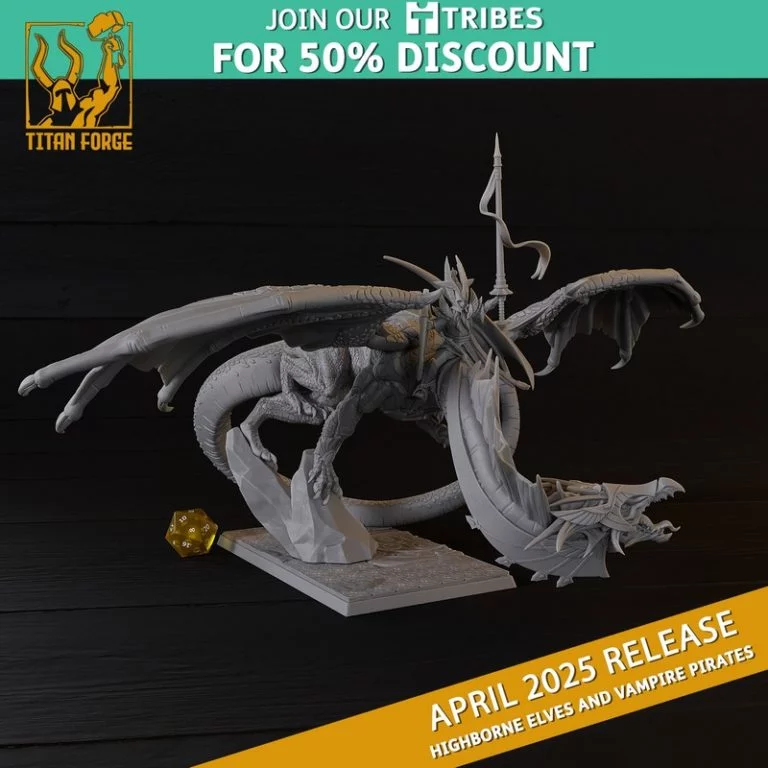 钛forge四月2025款：高耸精灵与吸血鬼海盗3D打印模型|Titan Forge – April 2025 – Highborne Elves and Vampire Pirates – 3D Print Model