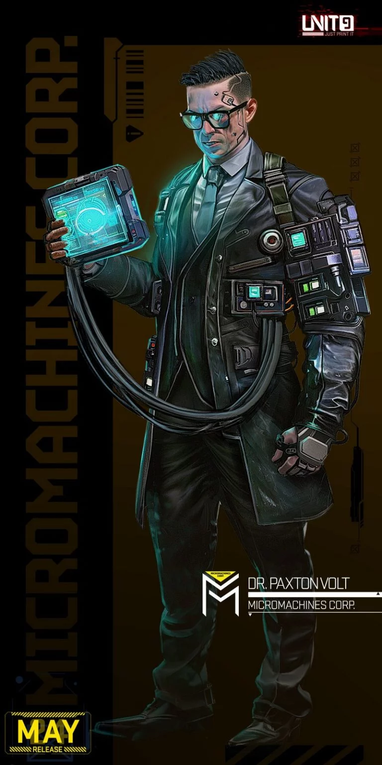 项目融合育种 - 3D打印模型：赛博朋克2077-夜之城角色设计|Unit9 – Project Fusion Breed – 3D Print Model