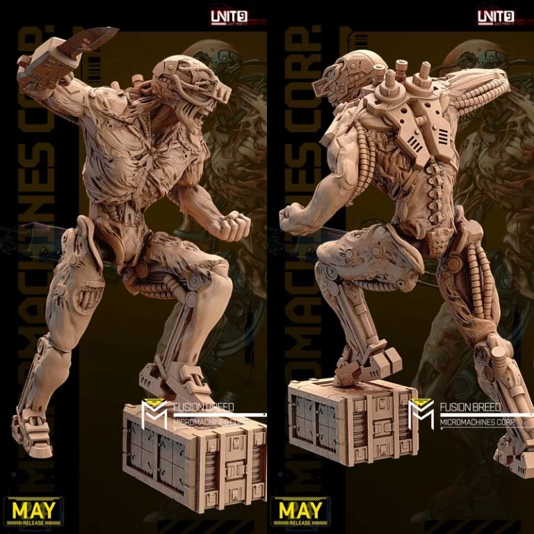 项目融合育种 - 3D打印模型：赛博朋克2077-夜之城角色设计|Unit9 – Project Fusion Breed – 3D Print Model