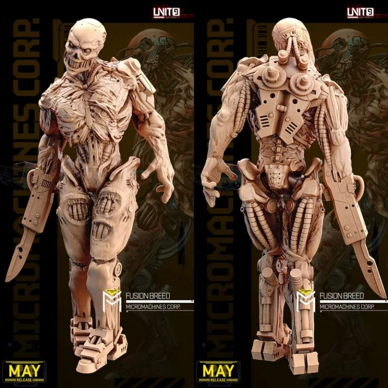 项目融合育种 - 3D打印模型：赛博朋克2077-夜之城角色设计|Unit9 – Project Fusion Breed – 3D Print Model