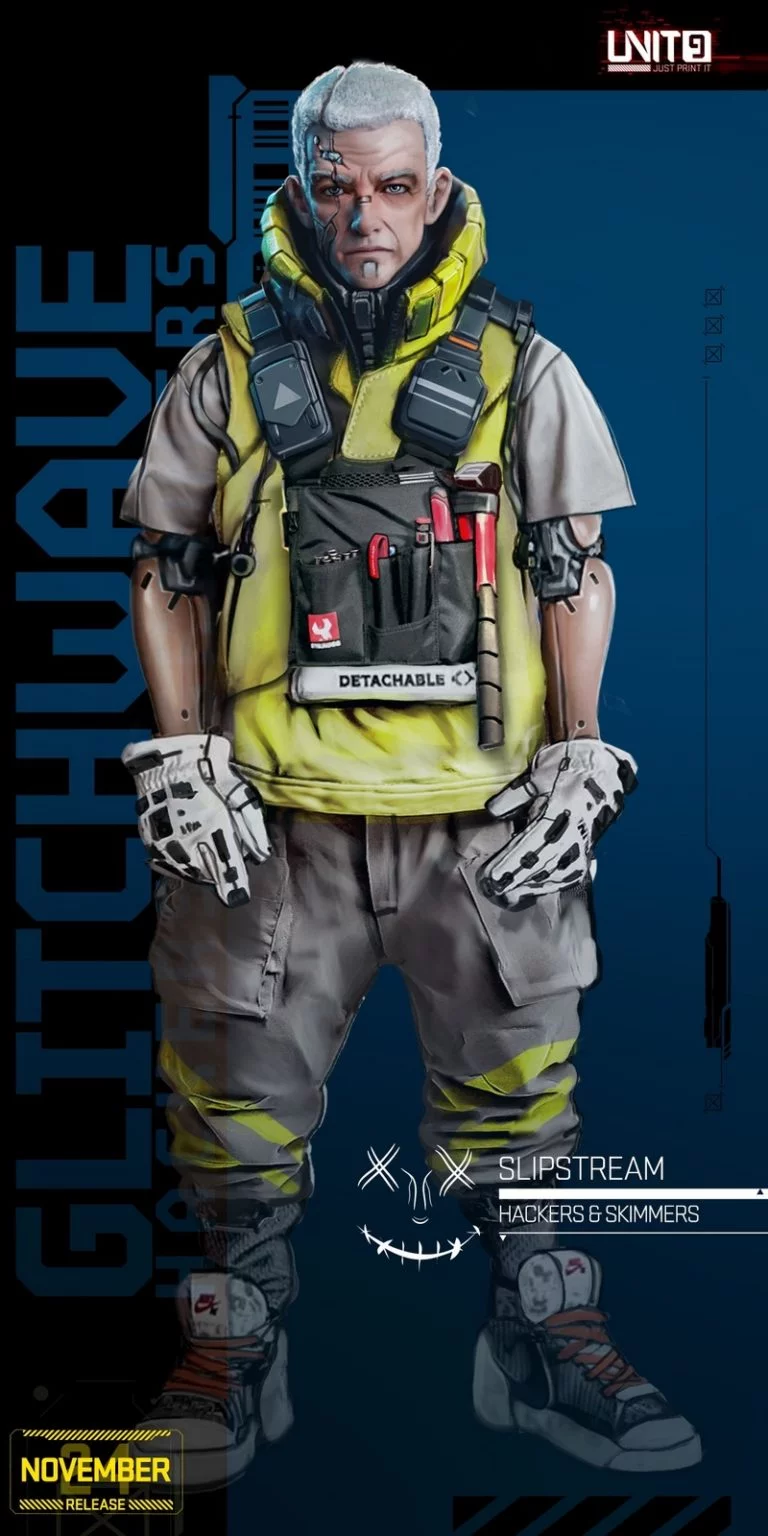 glitchwave黑客与刷卡者3D打印模型|Unit9 – Glitchwave – Hackers and Skimmers – 3D Print Model