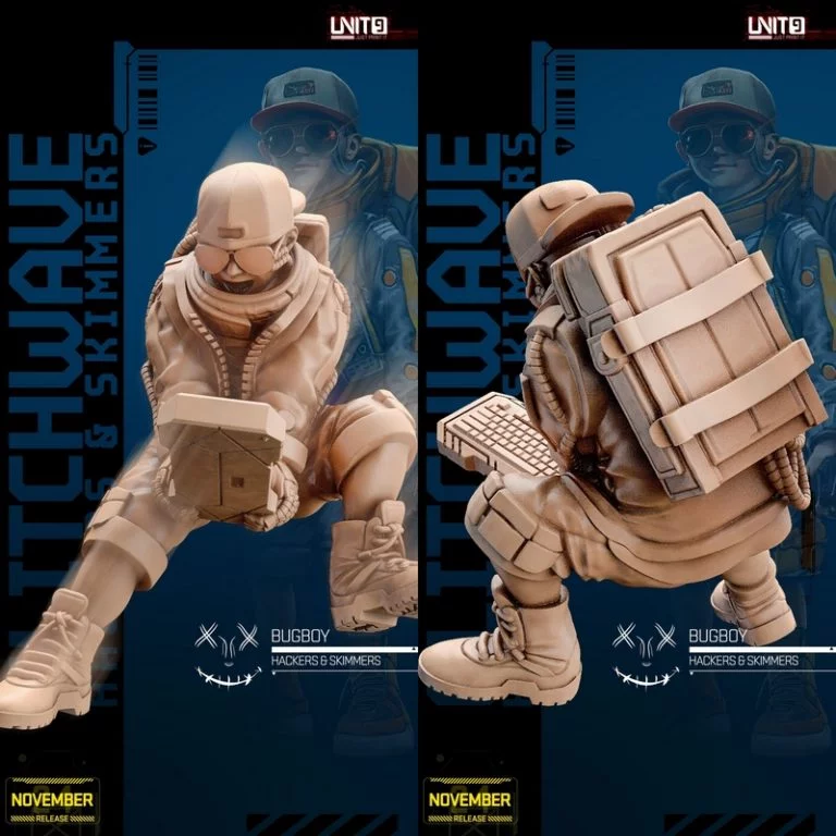 glitchwave黑客与刷卡者3D打印模型|Unit9 – Glitchwave – Hackers and Skimmers – 3D Print Model