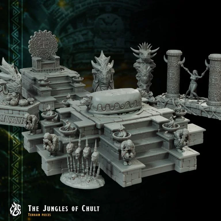 奇普雷德神之熔炉——丘尔特丛林——3D打印模型|Crippled God Foundry – The Jungles of Chult – July 2025 – 3D Print Model