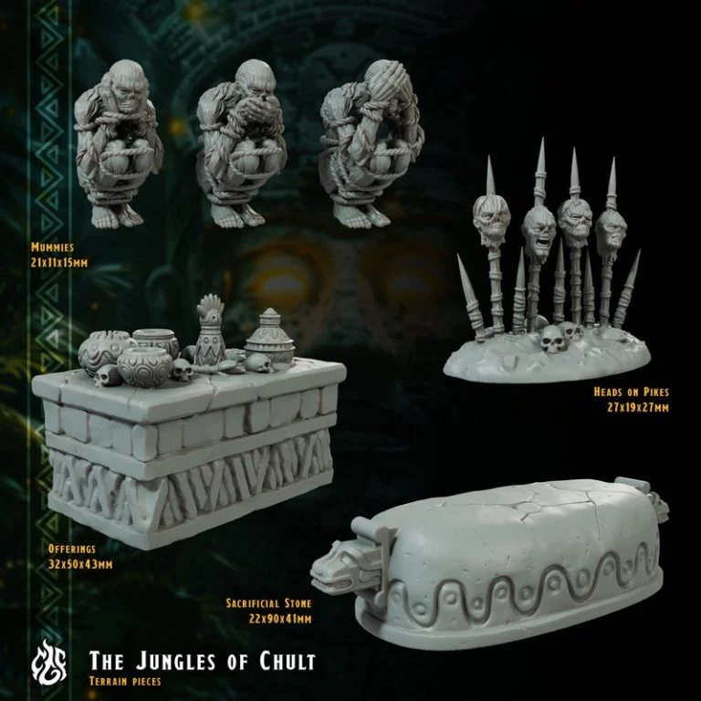 奇普雷德神之熔炉——丘尔特丛林——3D打印模型|Crippled God Foundry – The Jungles of Chult – July 2025 – 3D Print Model