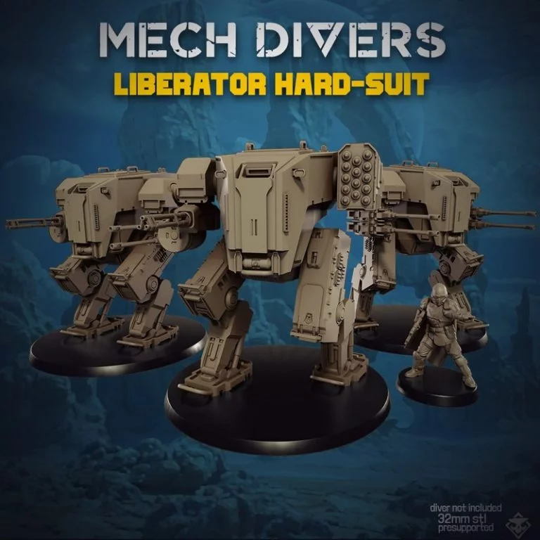 机械战警 装甲战士 3D打印模型|Mech Divers Liberator Hard-Suit – 3D Print Model