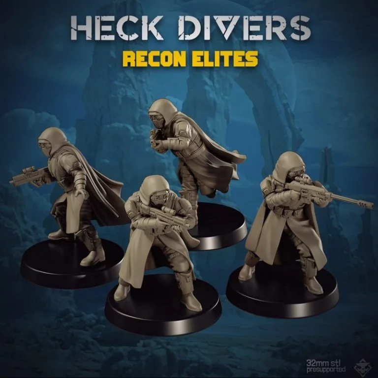 Heck Divers 侦察精英 3D打印模型|Heck Divers Recon Elites – 3D Print Model