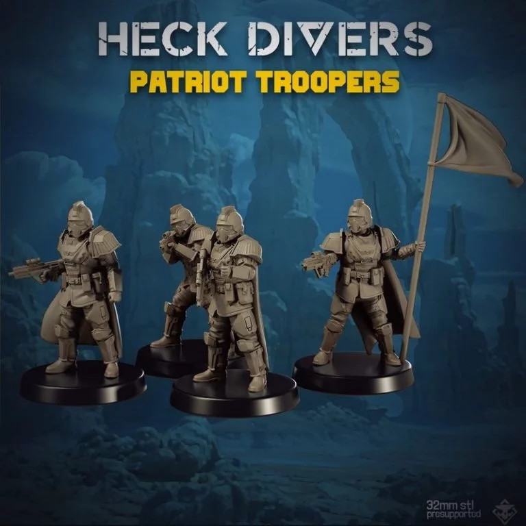 Heck Divers 爱国士兵 3D打印模型|Heck Divers Patriot Troopers – 3D Print Model