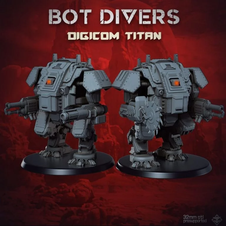 Digicom Titan 3D打印模型|Bot Divers Digicom Titan – 3D Print Model