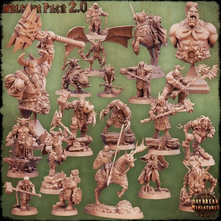 Daybreak Miniatures - 欢迎礼包 - 3D打印模型|Daybreak Miniatures – Welcome Pack – 3D Print Model