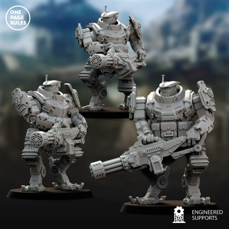 人类防御部队 - 狼人机器人 - 3D打印模型|Human Defence Force – Ogre Robots – 3D Print Model