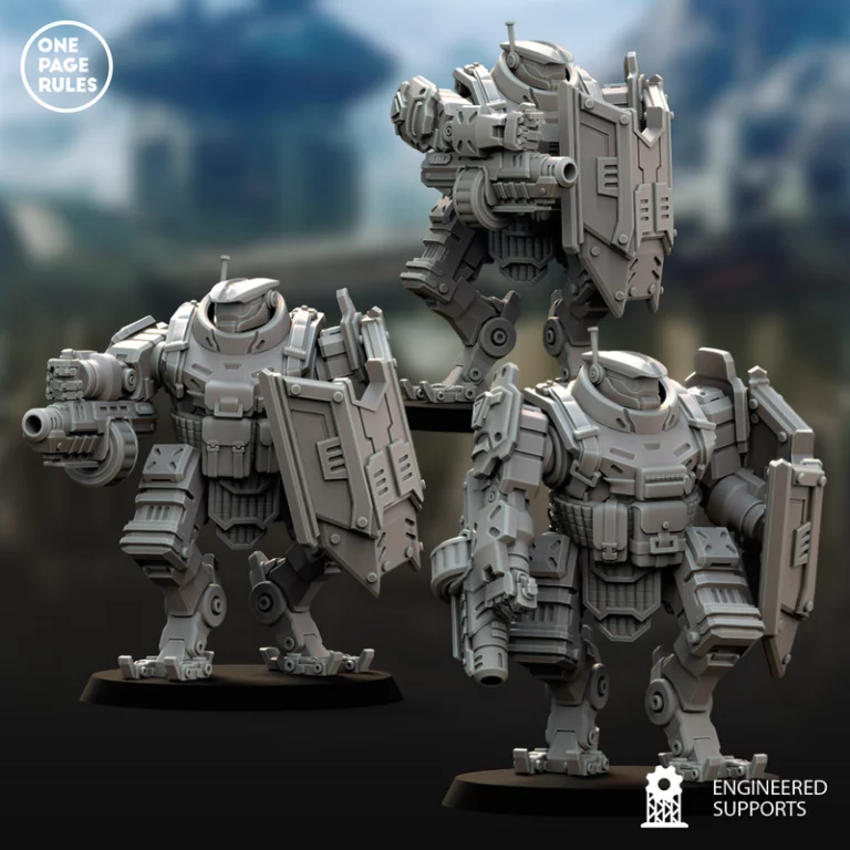 人类防御部队 - 狼人机器人 - 3D打印模型|Human Defence Force – Ogre Robots – 3D Print Model