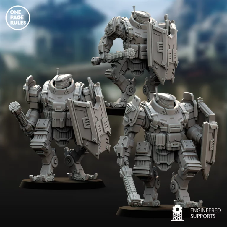 人类防御部队 - 狼人机器人 - 3D打印模型|Human Defence Force – Ogre Robots – 3D Print Model