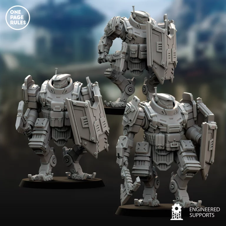 人类防御部队 - 狼人机器人 - 3D打印模型|Human Defence Force – Ogre Robots – 3D Print Model