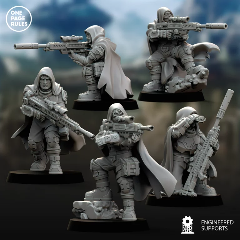 人类防御部队——狙击手——3D打印模型|Human Defence Force – Snipers – 3D Print Model