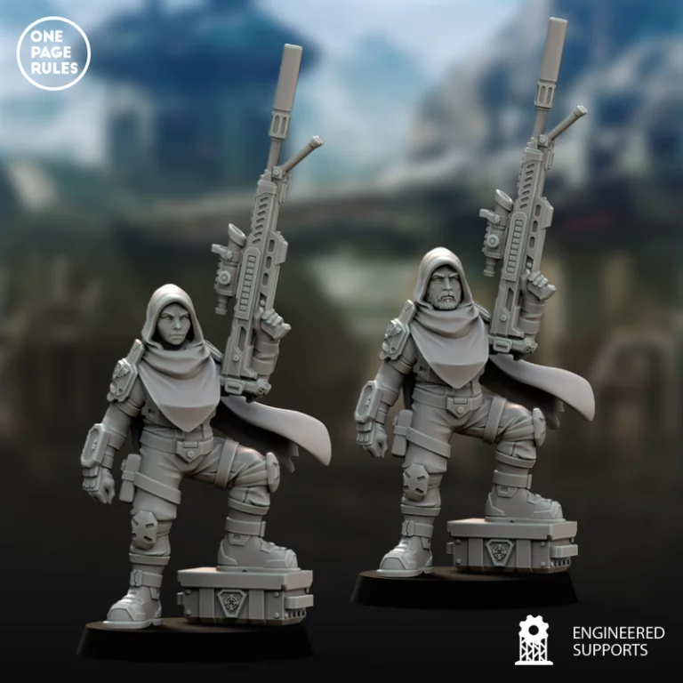 人类防御部队——公司领导人狙击手 3D打印模型|Human Defence Force – Company Leader Sniper – 3D Print Model