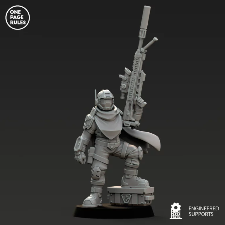 人类防御部队——公司领导人狙击手 3D打印模型|Human Defence Force – Company Leader Sniper – 3D Print Model