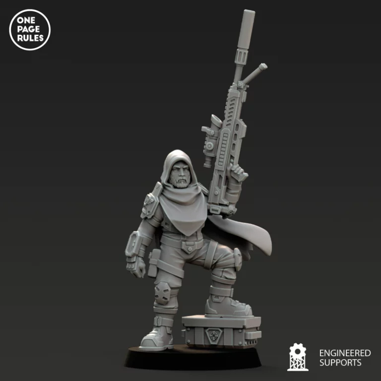 人类防御部队——公司领导人狙击手 3D打印模型|Human Defence Force – Company Leader Sniper – 3D Print Model