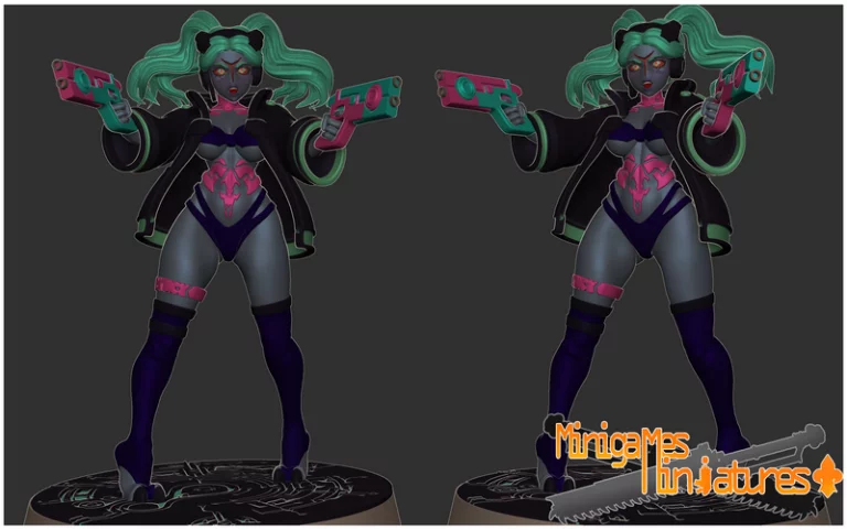 动漫迷你模型：Rebecca角色3D打印 figurine|Minigames Miniatures – Greater Good Rebecca Anime Figurine – 3D Print Model