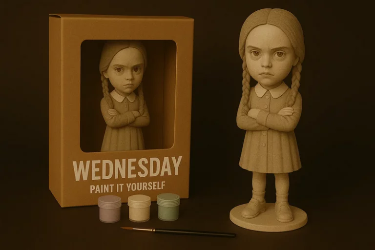 周三手工创意｜3D打印模型｜动漫角色定制|Wednesday – Paint-It-Yourself – 3D Print Model
