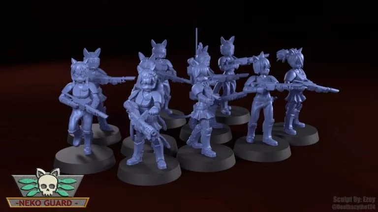 Neko Guard 3D打印战士模型|Neko Guard – Trooper Kit – 3D Print Model