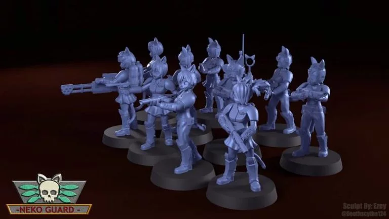 Neko Guard 3D打印战士模型|Neko Guard – Trooper Kit – 3D Print Model