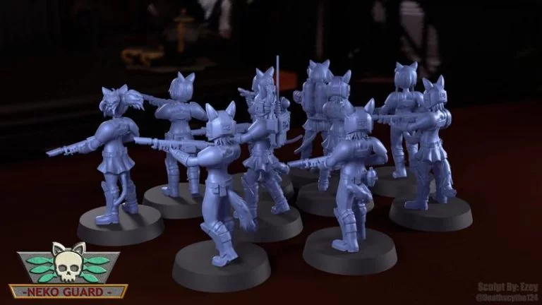 Neko Guard 3D打印战士模型|Neko Guard – Trooper Kit – 3D Print Model