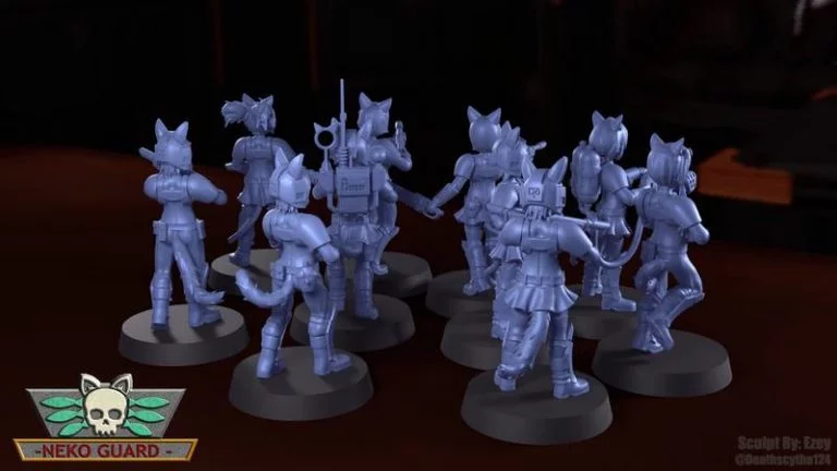 Neko Guard 3D打印战士模型|Neko Guard – Trooper Kit – 3D Print Model