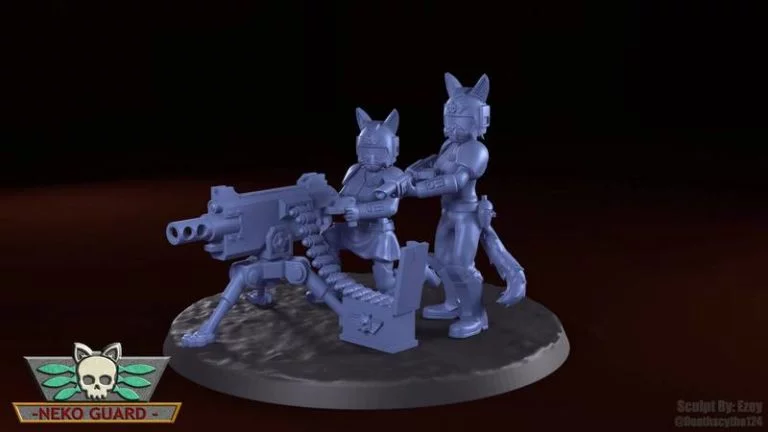 Neko Guard 3D打印重型武器团队升级套件模型|Neko Guard – Heavy Weapon Teams Upgrade Kit – 3D Print Model