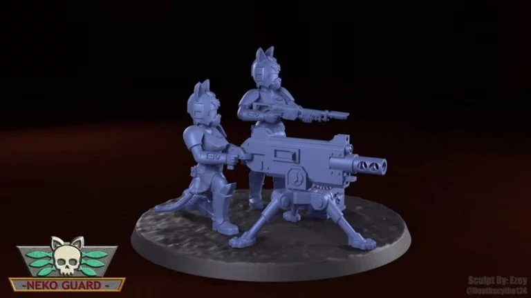 Neko Guard 3D打印重型武器团队升级套件模型|Neko Guard – Heavy Weapon Teams Upgrade Kit – 3D Print Model