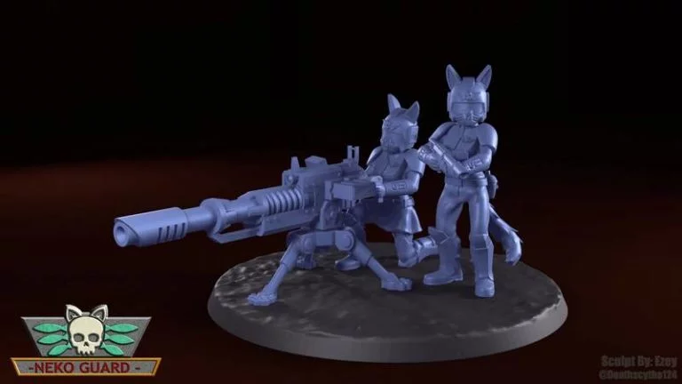 Neko Guard 3D打印重型武器团队升级套件模型|Neko Guard – Heavy Weapon Teams Upgrade Kit – 3D Print Model