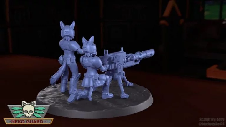 Neko Guard 3D打印重型武器团队升级套件模型|Neko Guard – Heavy Weapon Teams Upgrade Kit – 3D Print Model