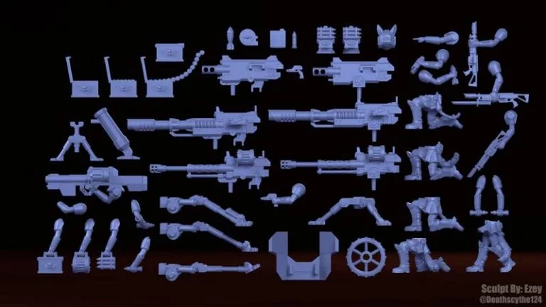 Neko Guard 3D打印重型武器团队升级套件模型|Neko Guard – Heavy Weapon Teams Upgrade Kit – 3D Print Model