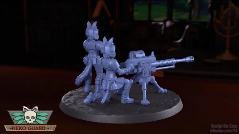 Neko Guard 3D打印重型武器团队升级套件模型|Neko Guard – Heavy Weapon Teams Upgrade Kit – 3D Print Model