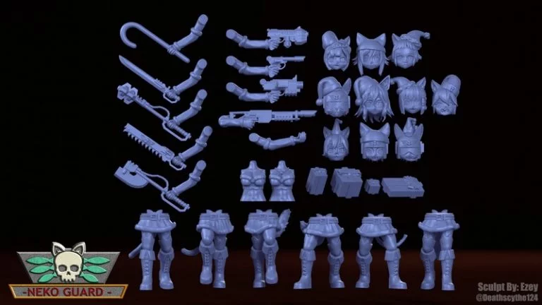 Neko Guard圣诞特工升级套装 3D打印模型|Neko Guard – Holiday Trooper Upgrade Set – 3D Print Model