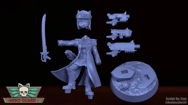 Neko Guard 3D打印模型：卡里特指挥官|Neko Guard – Commissar Karitte – 3D Print Model